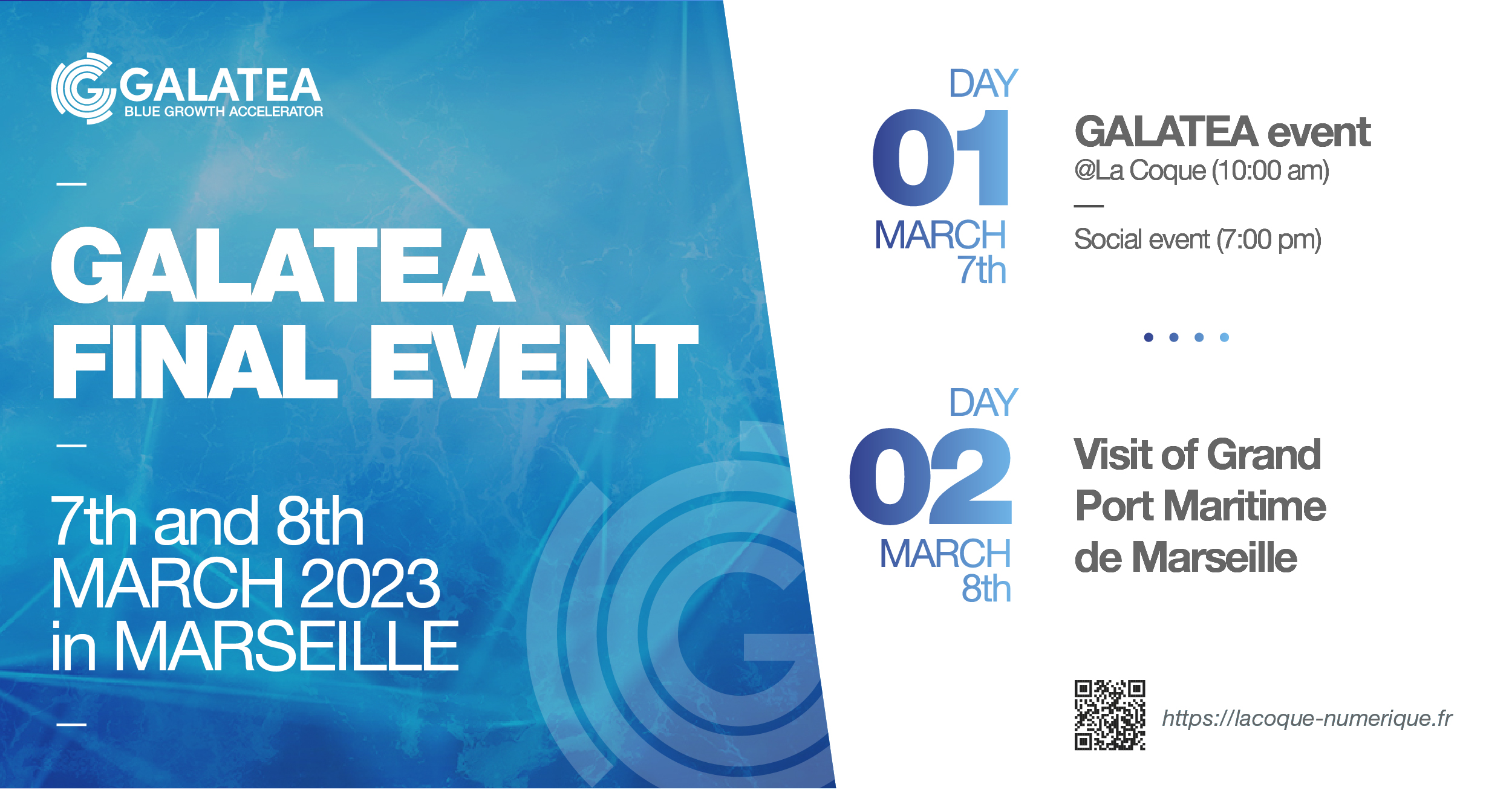 GALATEA Final Event: 7th and 8th March in Marseille